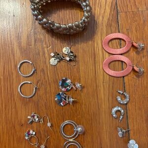 Earrings and bracelet